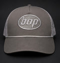 BOP Trucker Snapback — Grey/White