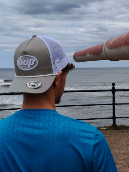 BOP Trucker Snapback — Grey/White
